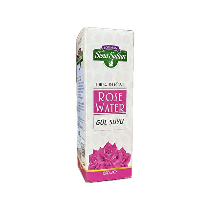 Doğal Gül Suyu (100% distilled Rose Water) gıdaya uygun 250 ml, 2Adet