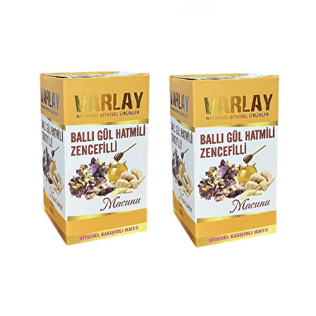 Varlay Ballı Gül Hatmili Zencefilli Macun 450 gr 2 Adet