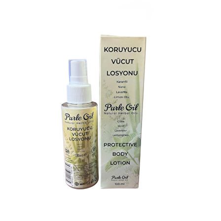 Doğal Sivrisinek ve Kene Kovucu Vücut Losyonu 100 ml, 3 Adet, Purle