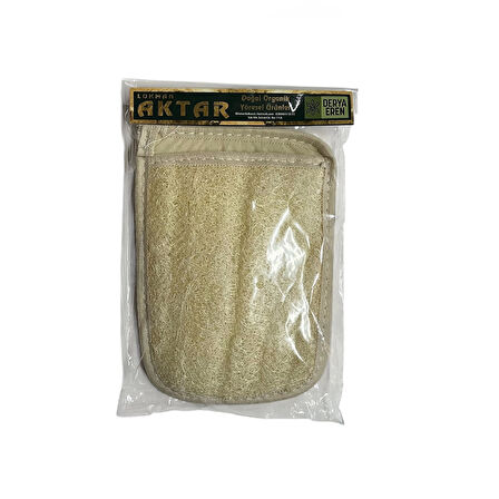 Kabak ve Mısır Lifli Çift Yüzlü Banyo Kesesi (El geçmeli) (21,5 * 16,5cm),1 Adet Derya Eren