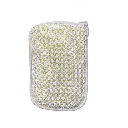 Kabak ve Mısır Lifli Çift Yüzlü Banyo Kesesi (El geçmeli) (21,5 * 16,5cm),1 Adet Derya Eren