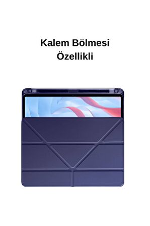 Galaxy Tab A9+ / A9 Plus 11 İnç 2023 Uyumlu Fuchsia Kalem Bölmeli Akıllı Tablet Kılıfı