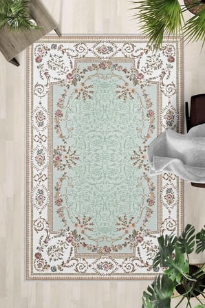 Kaymaz Taban Yıkanabilir Halı – Mutfak, Salon, Yatak Odası için Modern Dijital Baskı Halı (SLNHAL171
