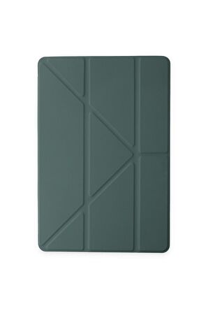 Galaxy Tab S6 P617 Kılıf Tri Folding Kalem Bölmeli Standlı Kılıf