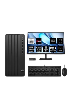 240 PRODESK 2 i5 14400 64GB 2TB SSD RX550/4GB W11H Masaüstü Bilgisayar + 27" Monitör