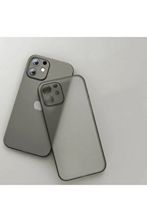 İPHONE 12 PRO UYUMLU MAT SLİM İNCE KILIF GRİ