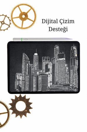 iPad 11 Pro 4. Nesil Uyumlu Pencil USB-C Avuç İçi Red Eğim Özellikli Bluetooth Bağlantılı Stylus Kalem