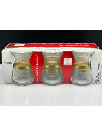 Paşabahçe 42451 Altın Bant İrem Çay bardağı 132 cc 6'lı