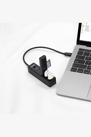 Fuchsia Çoklayıcı 4'ü 1 arada USB-C Hub USB3.0 ve USB 2.0