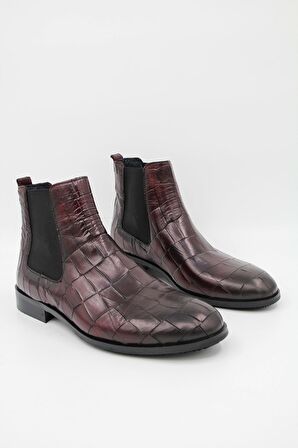Bj3001 Reptil Erkek Klasik Bot - Bordo