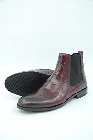 Bj3001 Reptil Erkek Klasik Bot - Bordo