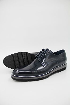 E606 Erkek Rugan Ayakkabı - Lacivert