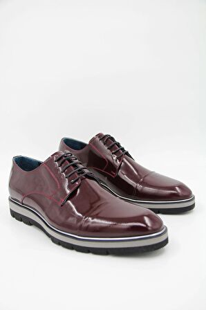 E606 Erkek Rugan Ayakkabı - Bordo