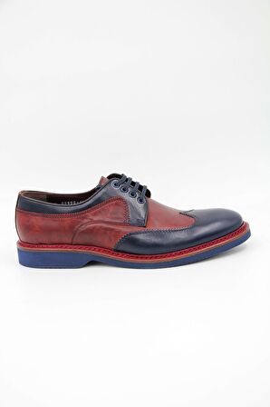 Oggi 00600-161 Erkek Klasik Ayakkabı - Bordo-Lacivert