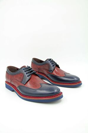 Oggi 00600-161 Erkek Klasik Ayakkabı - Bordo-Lacivert