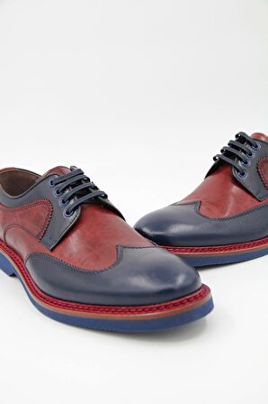 Oggi 00600-161 Erkek Klasik Ayakkabı - Bordo-Lacivert