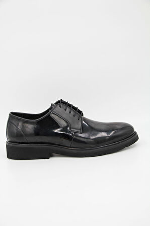 James Franco M2020 Erkek Klasik Ayakkabı - Siyah Rugan