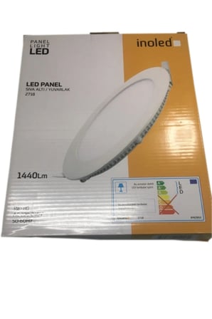 İnoled 170mm 15w 1200lm 3200k 20x170x190mm Gün Işıgı Sa Yuvarlak Led Panel Armatür