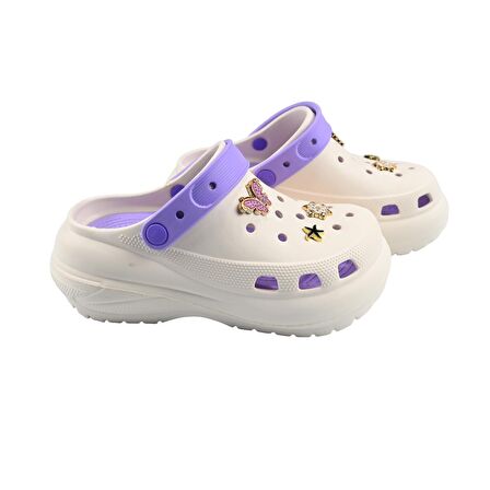SİA ÇANTA TAŞLI SÜSLÜ KELEBEKLİ FİYONKLU  A KALİTE YÜKSEK TOPUK  HAFİF RAHAT CROCS TERLİK