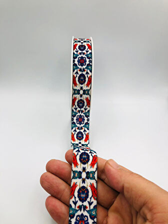 5 Metre Desenli Kadife Kurdele 25 mm, Keten, Saten, Kadife, ohça, Süsleme, Çeyiz, Gelin, Nişan, Söz, Paketleme, Fiyonk