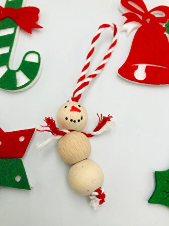 9 Parça Yılbaşı Keçe Motif Set Keçe Motif Keçe Süs Süsleme Ağaç Süsü