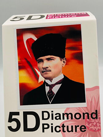50x40 Boncuklu Atatürk Taş Mozaik Elmas Goblen Pano Tablo Resim Boncuk Puzzle Dıamond Paıntıng Hı Stone