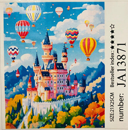 21x25 Çocuklar İçin Boncuklu Taşlı Mozaik Elmas Boyama Goblen Pano Tablo Resim Boncuk Puzzle Diamond Painting