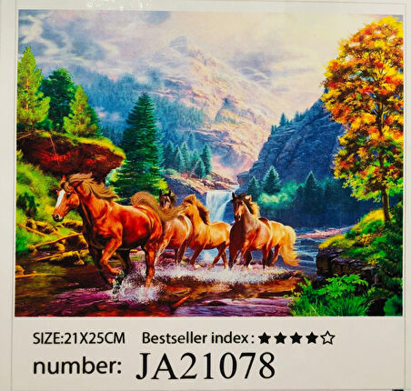 21x25 Çocuklar İçin Boncuklu Taşlı Mozaik Elmas Boyama Goblen Pano Tablo Resim Boncuk Puzzle Diamond Painting