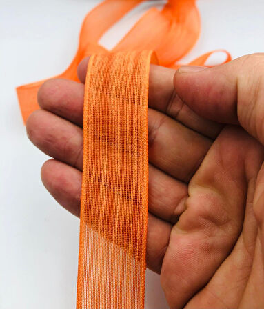 5 mt Keten Kurdele Nopeli 25 mm Bohça, Süsleme, Çeyiz, Gelin, Nişan, Söz, Paketleme, Fiyonk