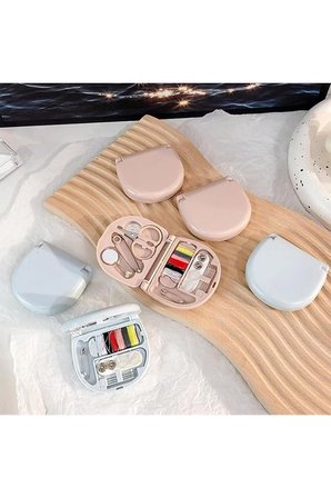 Taşınabilir Seyahat Tipi Mini Dikiş Seti, İğne, İplik, Makas ve Tamir