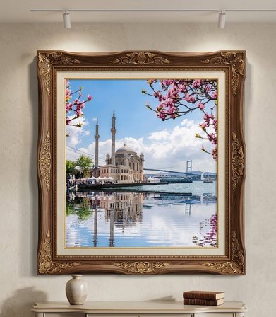 50x40 Boncuklu Taş Mozaik Elmas Goblen Elmas Boyama Resim Boncuk Puzzle Dıamond Paıntıng Hı Stone