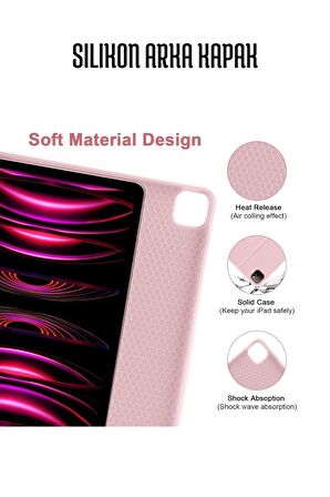 iPad Air 11 inç M2 Çipli 2024 6. Nesil Uyumlu Klavyeli Stand Özellikli Renkli Tablet Kılıfı