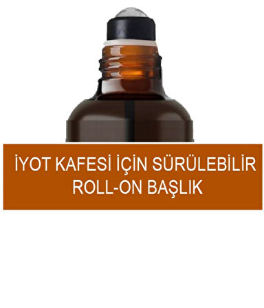 İyot kafesi için Roll-on başlık ve kapak 2'li set