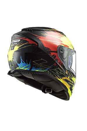 Storm 2 Drop Siyah-sarı-kırmızı Kask