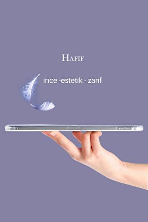 Apple Uyumlu iPad Air 10.9 inç 4. Nesil Fuchsia TriFolding Kalemlikli Tablet Kılıfi