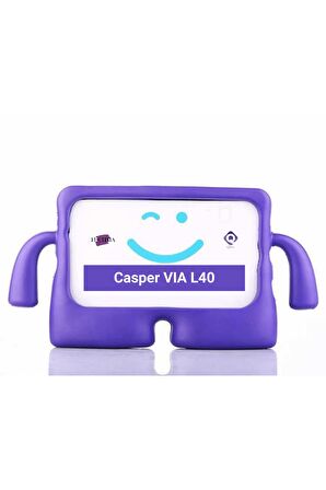CASPER Via L40-G 10.4 inç Uyumlu Fuchsia iBuy Standlı Eğlenceli Çocuk Ruhlu Tablet Kılıfı