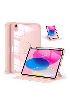  iPad Air 11 inç 2024 M2 Çipli 6.Nesil Uyumlu 360° Dönebilen Standlı Pino Tablet Kılıfı 