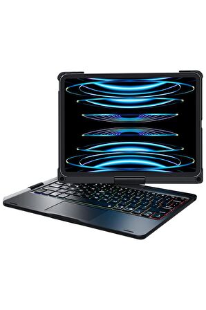iPad Pro 12,9 inç (5. nesil) Klavyeli Kılıf A2378 - A2379 - A2461 - A2462