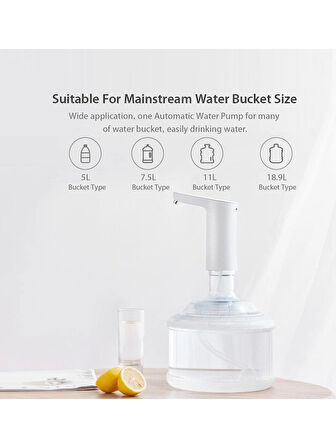 Xiaomi Şarj Edilebilir Otomatik Damacana Su Pompası TDS Versiyonu