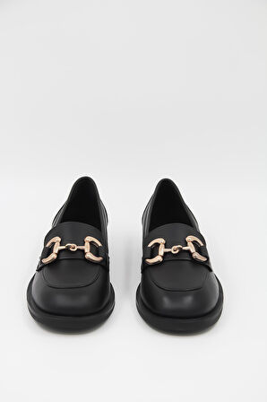 X-Trend D322 Deri Kadın Babet - Siyah