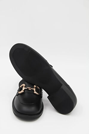 X-Trend D322 Deri Kadın Babet - Siyah