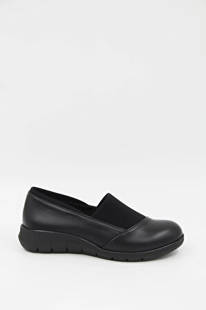 X-Trend 1252 Cilt Deri Kadın Comfort Ayakkabı - Siyah