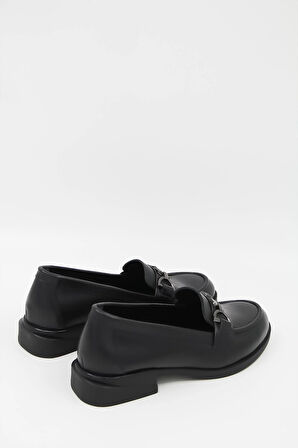 X-Trend 2534 Tokalı Deri Kadın Babet - Siyah