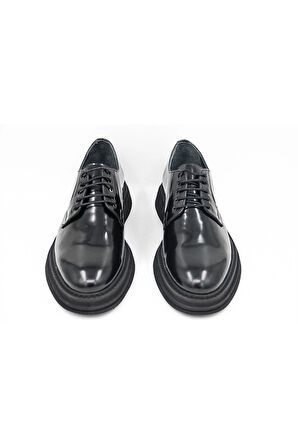 Luciano Bellini C22801-2 Erkek Klasik Ayakkabı - Siyah Rugan