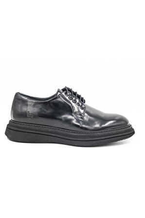 Luciano Bellini C22801-2 Erkek Klasik Ayakkabı - Siyah Rugan