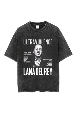 Yıkamalı Lana Del Rey  Baskılı Unisex Oversize Vintage T-shirt