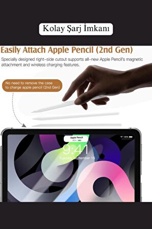 iPad Air 11 inç 6. Nesil M2 Çip Uyumlu Akıllı Smart Cover Tablet Kılıfı