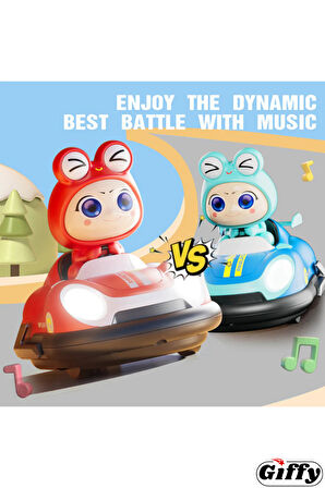 Oyuncak Uzaktan Kumandalı Çarpışan Arabalar Şarjlı Drift Atan Hız Ayarlı Sesli Işıklı Müzik Efektli