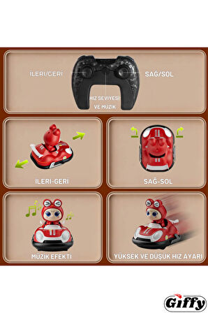 Oyuncak Uzaktan Kumandalı Çarpışan Arabalar Şarjlı Drift Atan Hız Ayarlı Sesli Işıklı Müzik Efektli