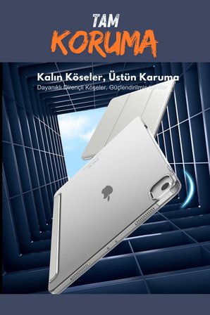iPad Air 13 inç M2 Çipli 2024 Uyumlu Akıllı Smart Cover Tablet Kılıfı A2898/A2899/A2900